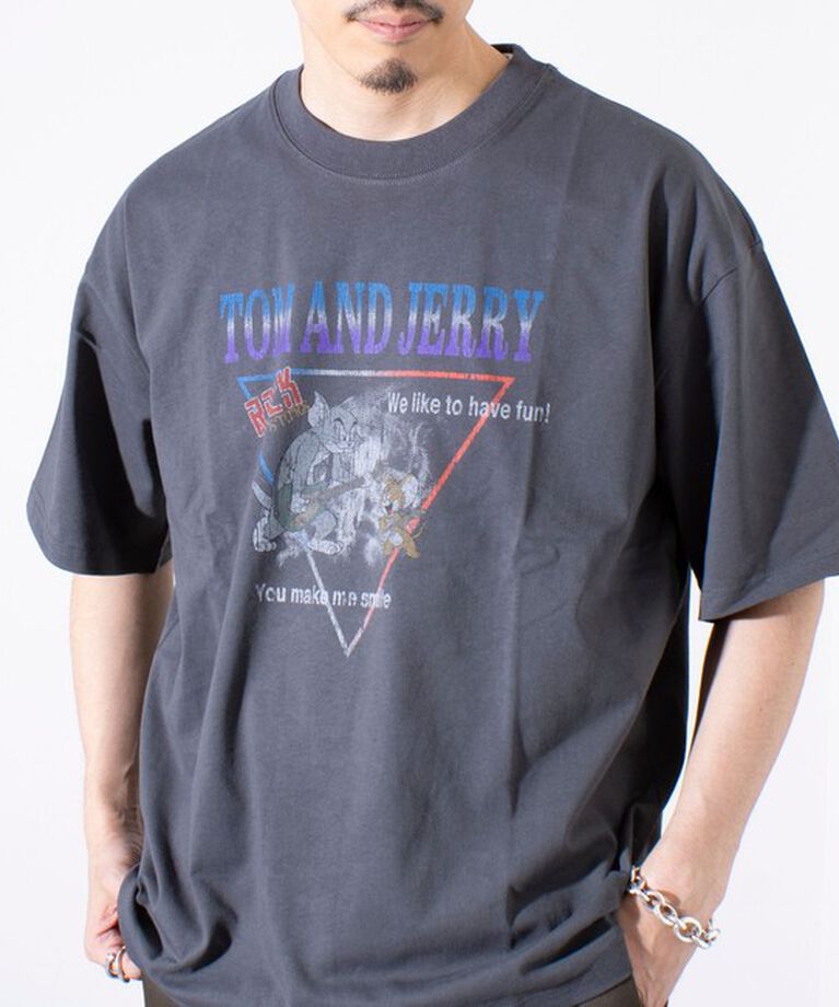 GLOSTER「【Disney】【TOM&JERRY】ピグメント/ラグランスリーブ プリントTシャツ 」|Tシャツ・カットソー|