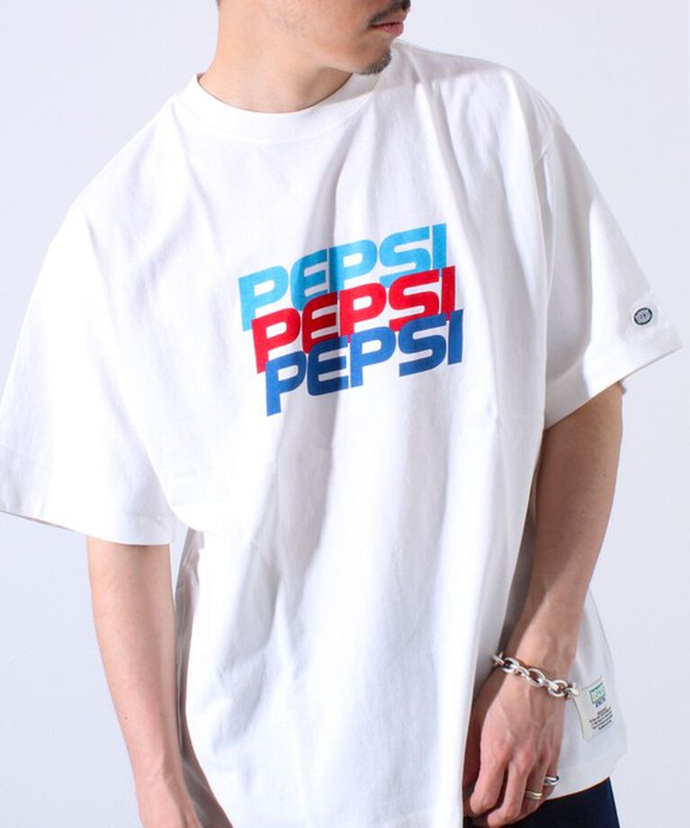 GLOSTER「【PEPSI×DISCUS ATHLETIC】コラボ プリント 半袖 クルーネックTシャツ」|Tシャツ・カットソー|ホワイト系その他