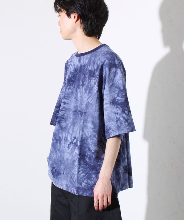 GLOSTER「【GLOSTER/グロスター】タイダイ染め 天竺 クルーネック ショートスリーブTシャツ」|Tシャツ・カットソー|