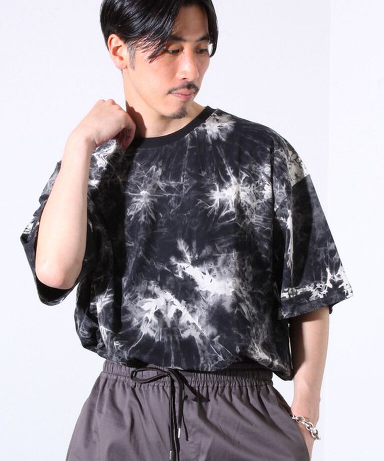 GLOSTER「【GLOSTER/グロスター】タイダイ染め 天竺 クルーネック ショートスリーブTシャツ」|Tシャツ・カットソー|