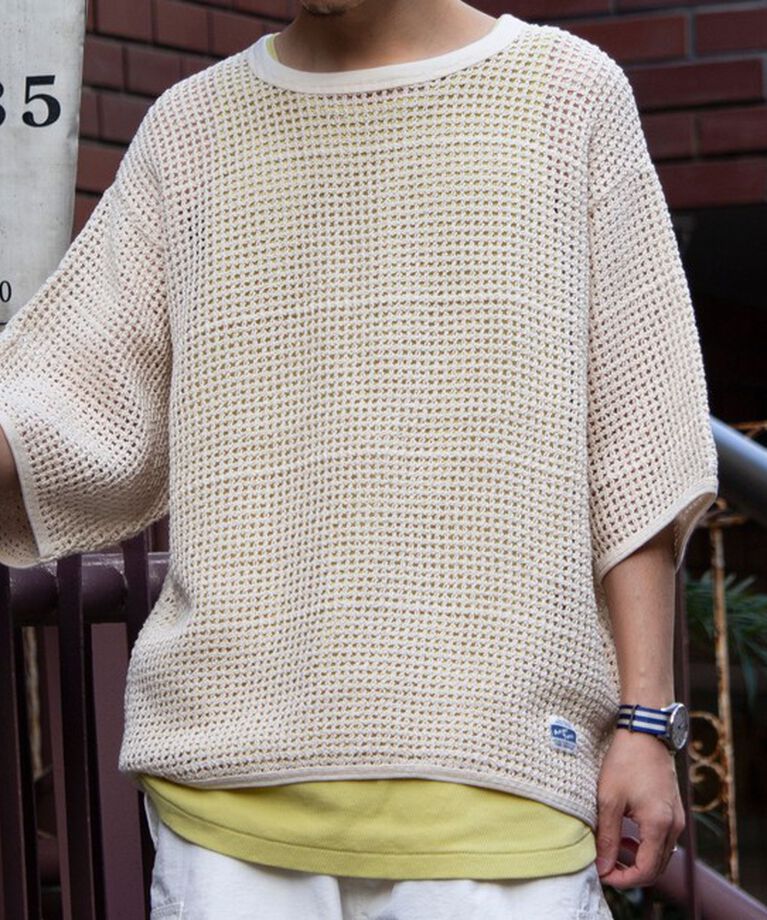 GLOSTER「【ARMY TWILL/アーミーツイル】Cotton Mesh Tee コットンメッシュTシャツ」|Tシャツ・カットソー|