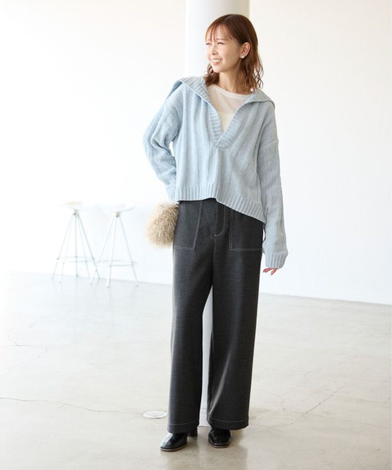 Rope’Picnic「アンジェリーナモールニットスキッパープルオーバー」|ニット・セーター|