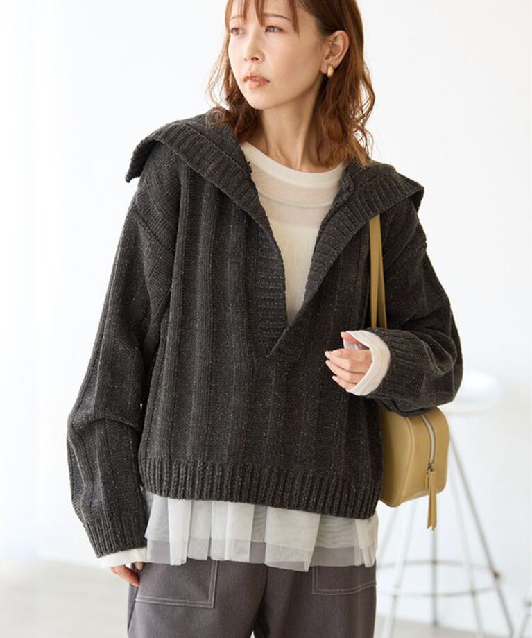 Rope’Picnic「アンジェリーナモールニットスキッパープルオーバー」|ニット・セーター|