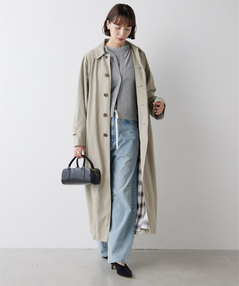  「ステンカラ－ロングコート」|その他|ベージュ