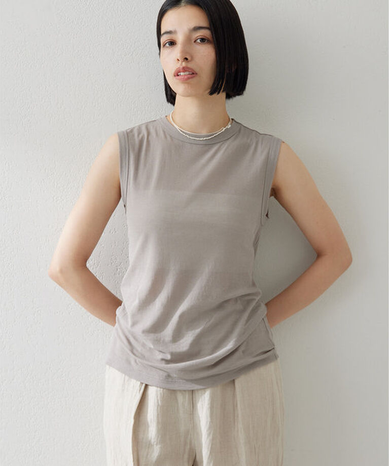  「シアーノースリプルオーバー」|Tシャツ・カットソー|モカ