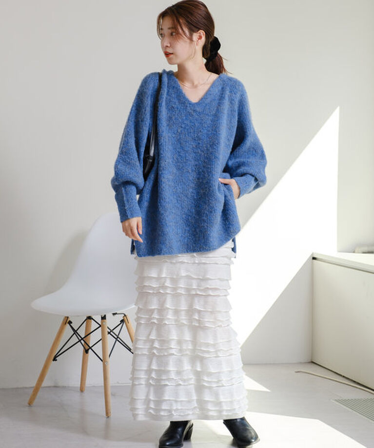  「【お気に入り登録1万突破/WEB限定】カットフリルIラインスカート」|スカート|