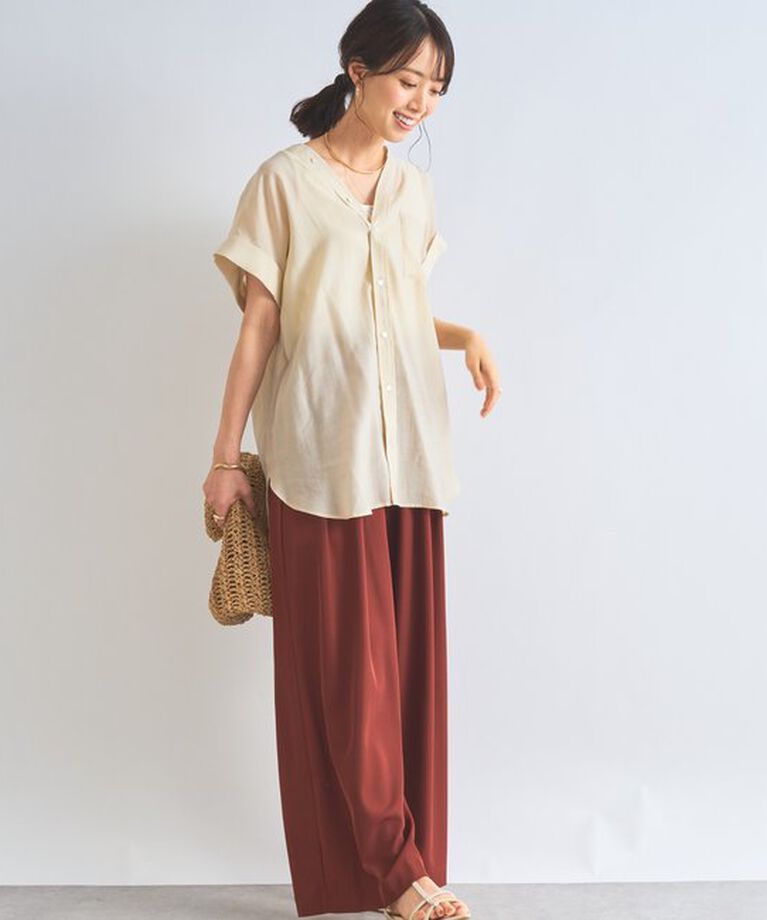 「《美シルエット・楽な履き心地》2タックワイドパンツ」|その他|
