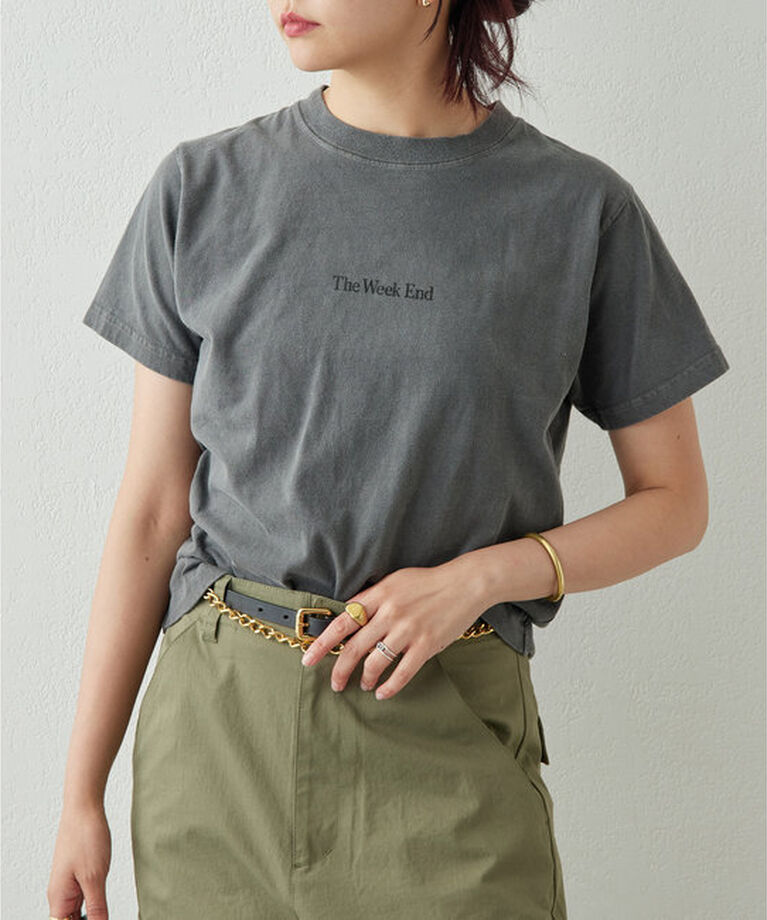  「ピグメントTシャツ」|Tシャツ・カットソー|グレー