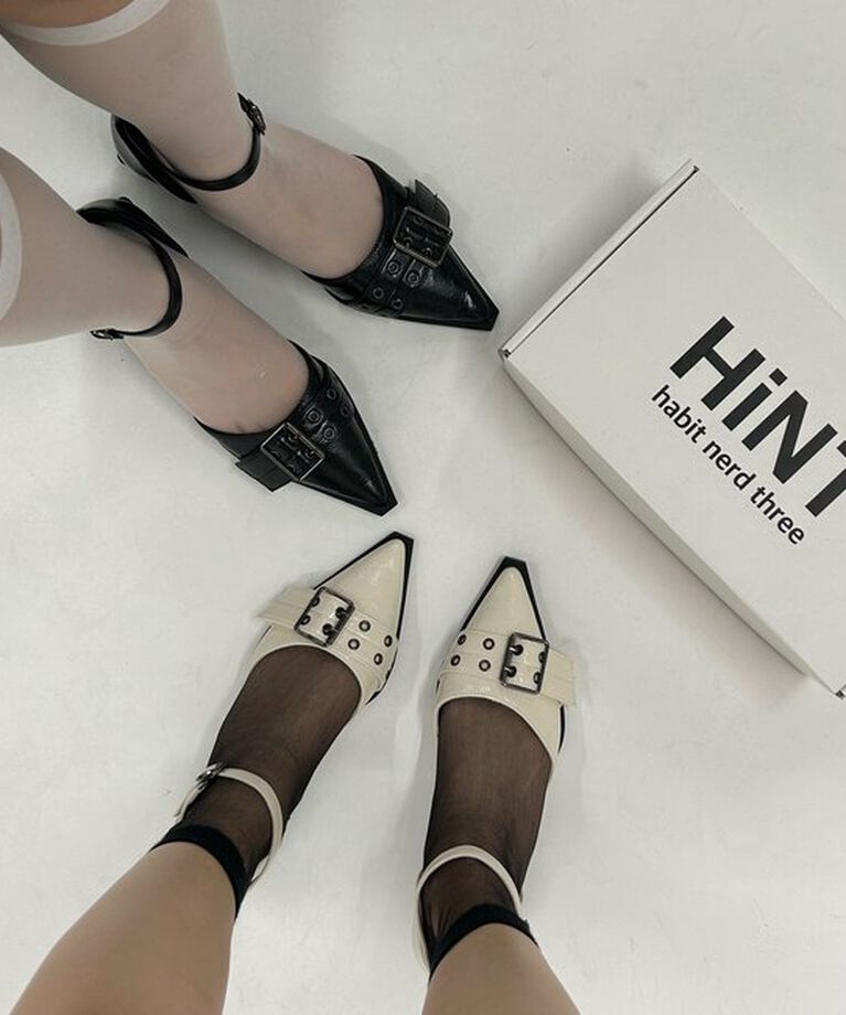  「新色登場【HiNT/ヒント】ベルトストラップミュールパンプス」|パンプス|