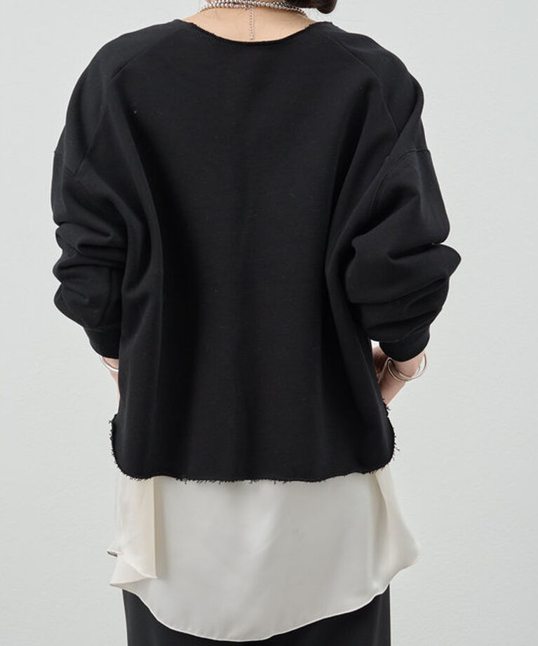 「《カットオフでラフな印象に》カットオフVネックスウェット」|Tシャツ・カットソー|