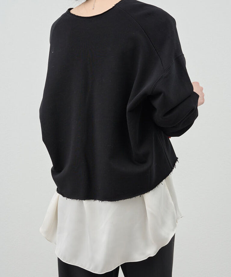  「《カットオフでラフな印象に》カットオフVネックスウェット」|Tシャツ・カットソー|