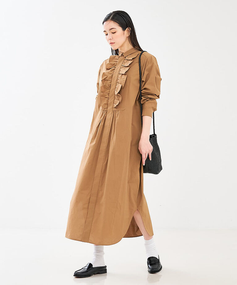 collex「フロトフリルシャツワンピース」|ワンピース|