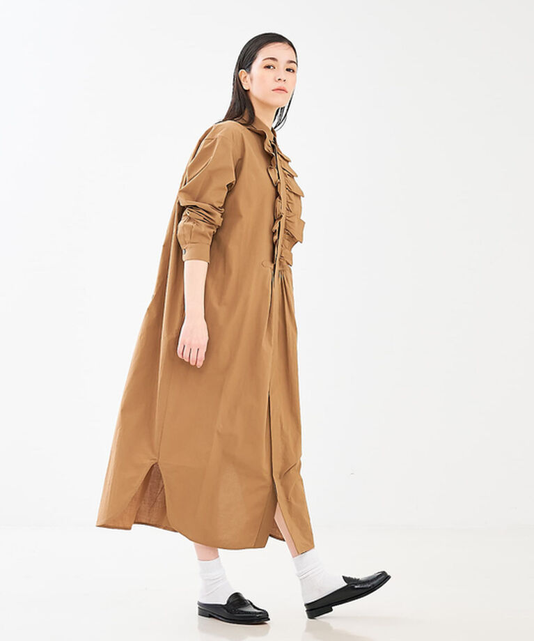 collex「フロトフリルシャツワンピース」|ワンピース|