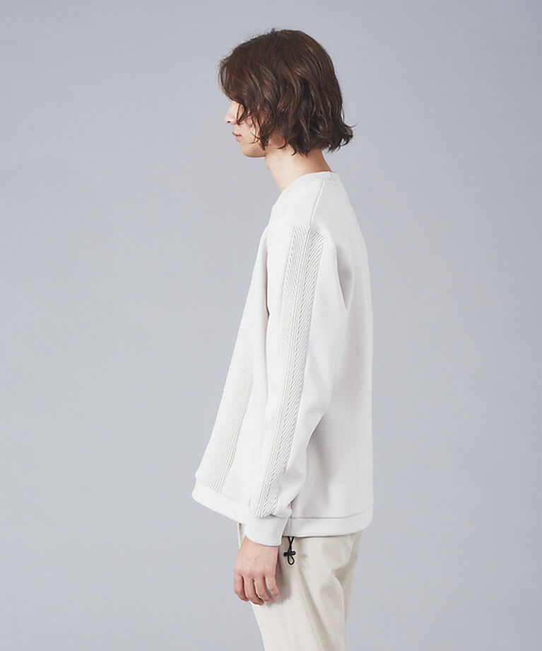 ABAHOUSE「ダンボール×ニットコンビ プルオーバー ニット スウェット」|Tシャツ・カットソー|