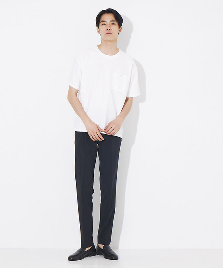 ABAHOUSE「カルゼ ワンボタン ポケット カラー Tシャツ」|Tシャツ・カットソー|