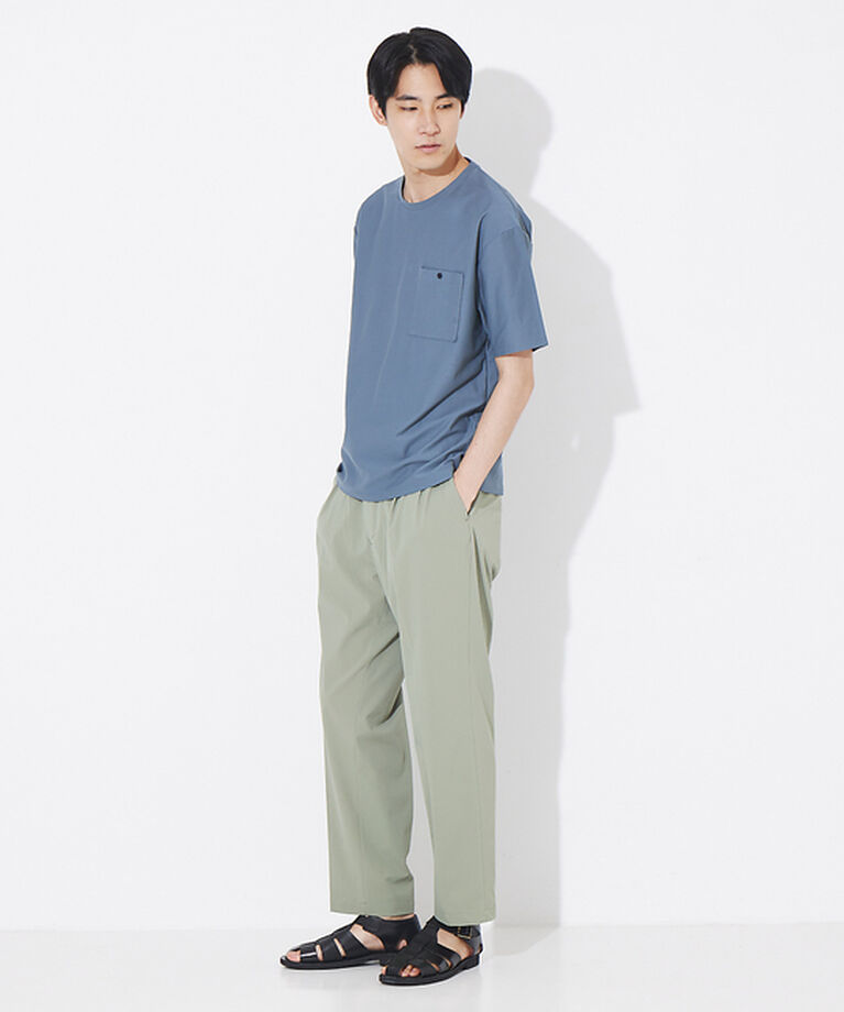 ABAHOUSE「カルゼ ワンボタン ポケット カラー Tシャツ」|Tシャツ・カットソー|