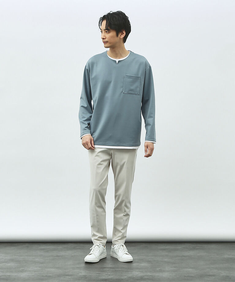ABAHOUSE「【セットアップ対応/FLEX PANTS】トリコットツイル マルチストレッチ ス」|スラックス|