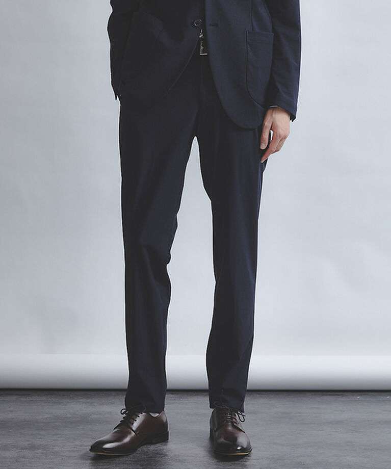 ABAHOUSE「【セットアップ対応/FLEX PANTS】トリコットツイル マルチストレッチ ス」|スラックス|ネイビー