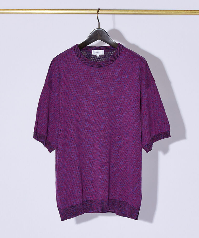 ABAHOUSE「メッシュニット スラブTシャツ / シアー素材」|Tシャツ・カットソー|レッド