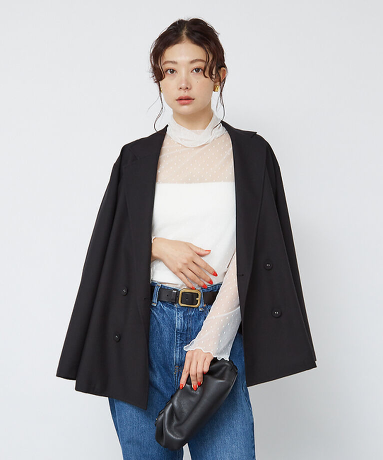 Rouge vif「ドットチュールシアータートル」|Tシャツ・カットソー|