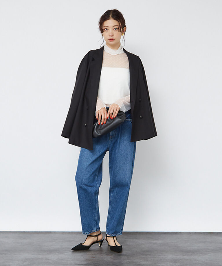 Rouge vif「ドットチュールシアータートル」|Tシャツ・カットソー|