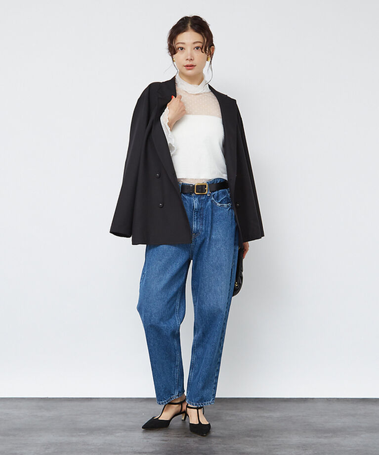Rouge vif「ドットチュールシアータートル」|Tシャツ・カットソー|