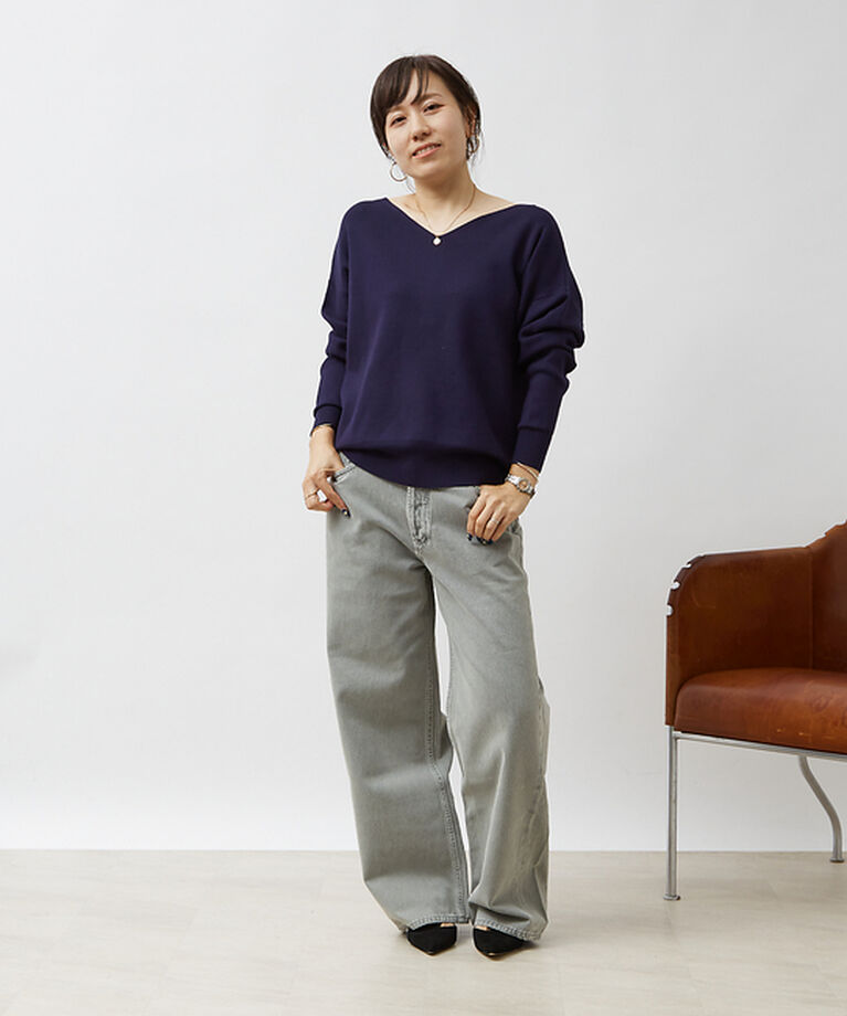Rouge vif「スムース2WAYパールニット」|ニット・セーター|