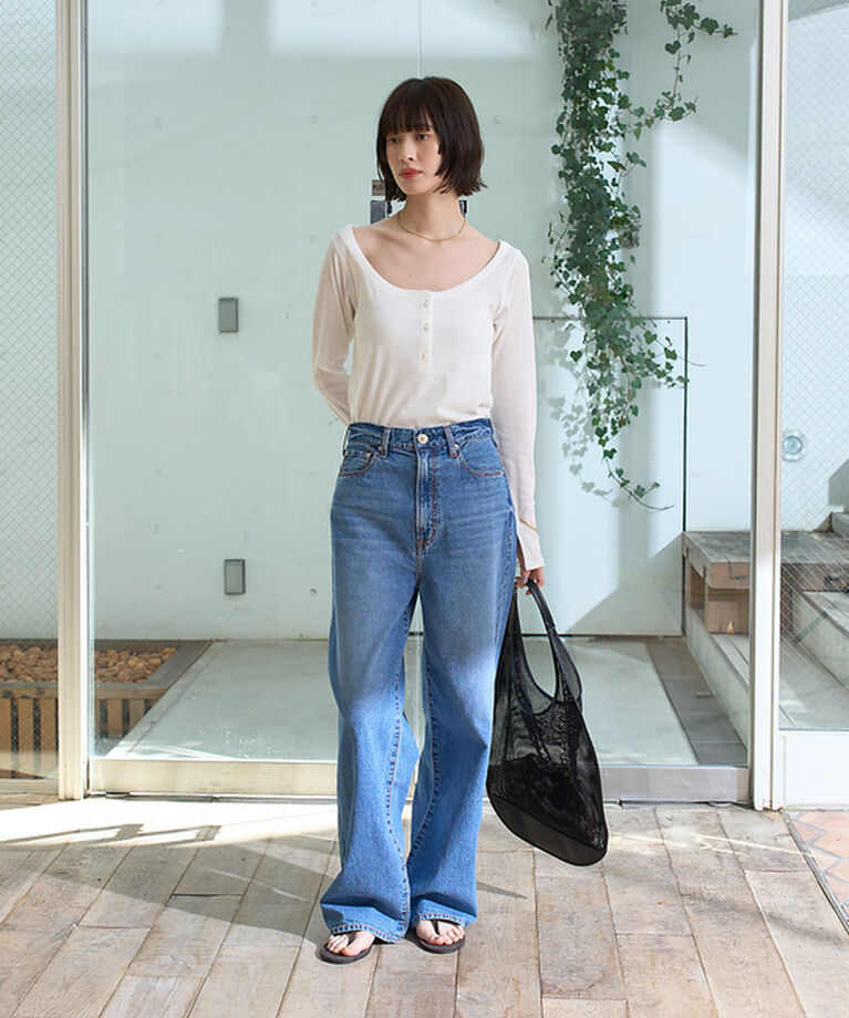 Rouge vif「コットンヘンリーネックプルオーバー」|Tシャツ・カットソー|