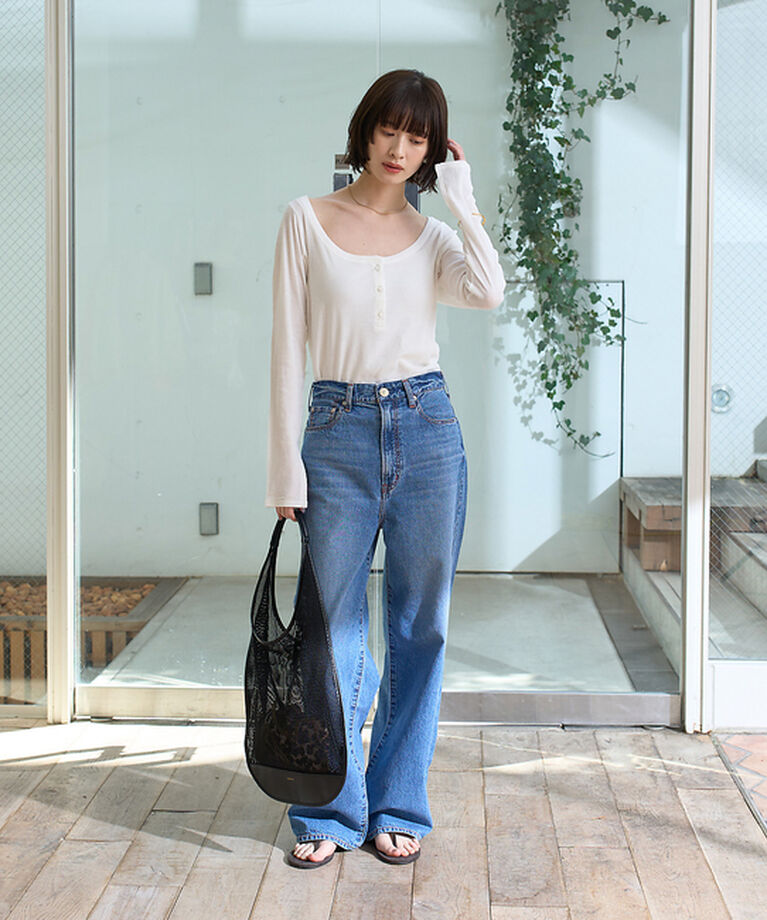 Rouge vif「コットンヘンリーネックプルオーバー」|Tシャツ・カットソー|