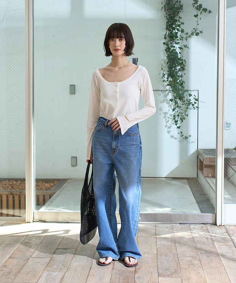 Rouge vif「コットンヘンリーネックプルオーバー」|Tシャツ・カットソー|