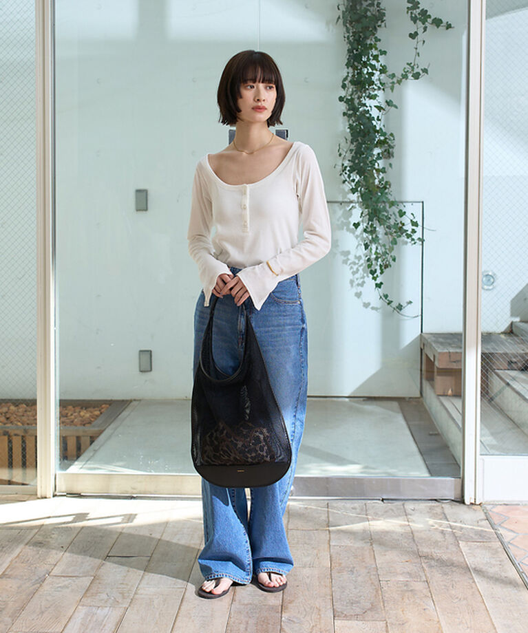 Rouge vif「コットンヘンリーネックプルオーバー」|Tシャツ・カットソー|