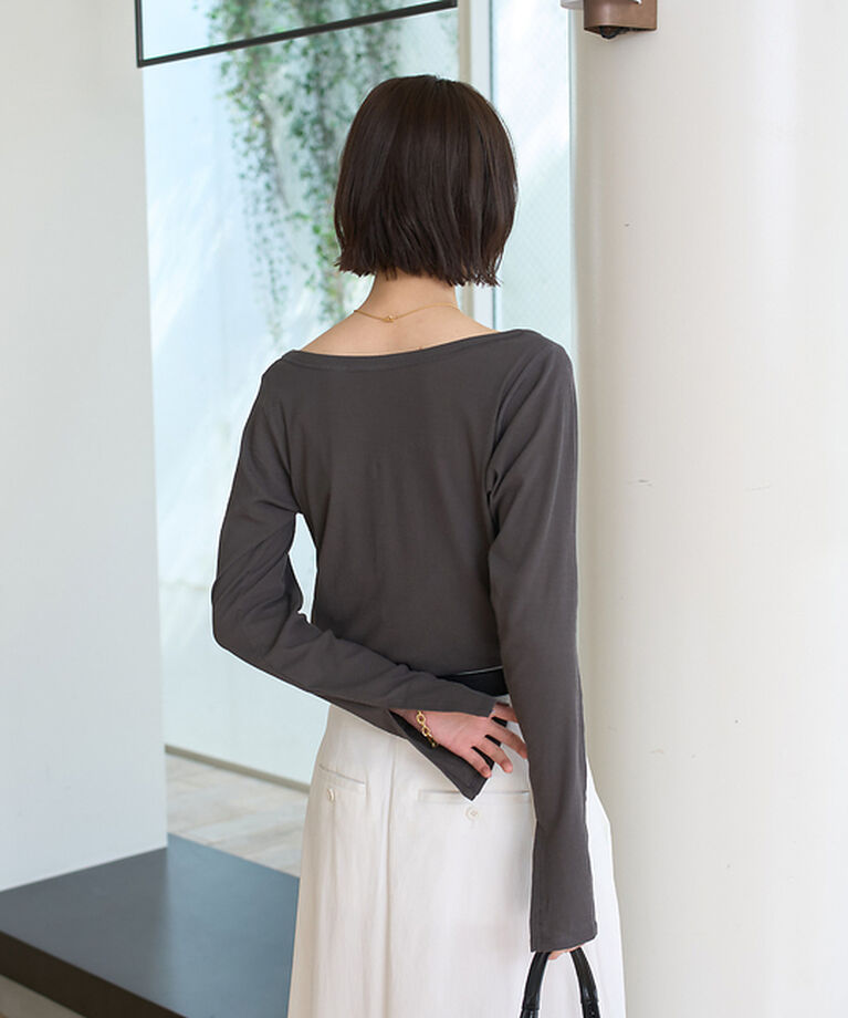 Rouge vif「コットンヘンリーネックプルオーバー」|Tシャツ・カットソー|