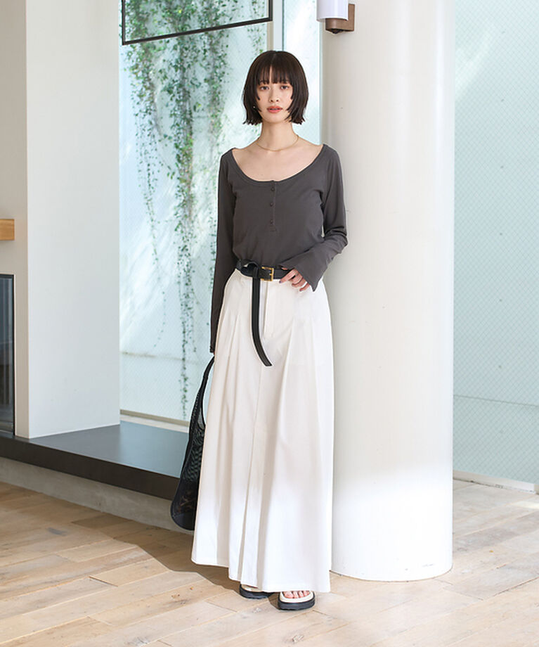 Rouge vif「コットンヘンリーネックプルオーバー」|Tシャツ・カットソー|