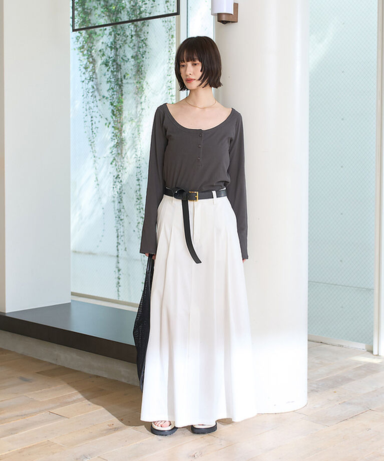 Rouge vif「コットンヘンリーネックプルオーバー」|Tシャツ・カットソー|
