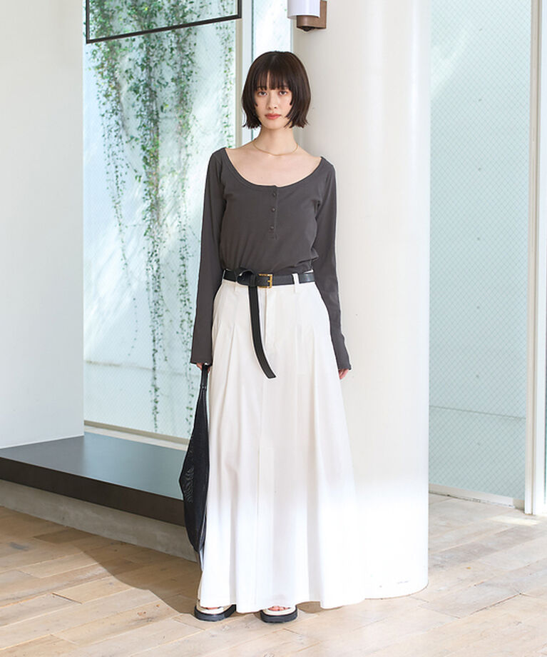 Rouge vif「コットンヘンリーネックプルオーバー」|Tシャツ・カットソー|