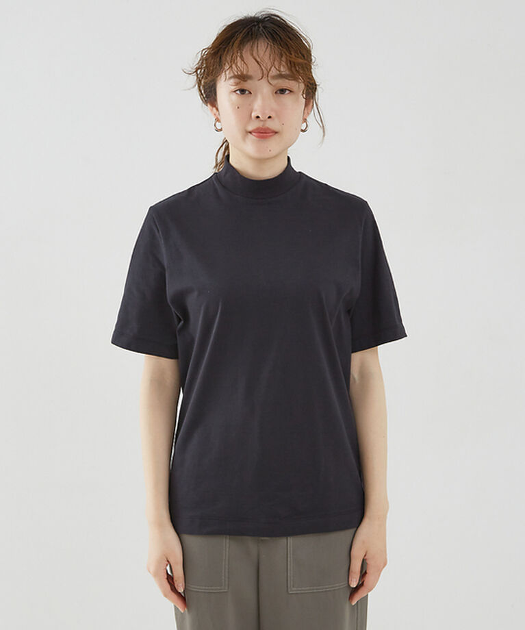 qualite「【Three dots】モックネックTシャツ」|Tシャツ・カットソー|