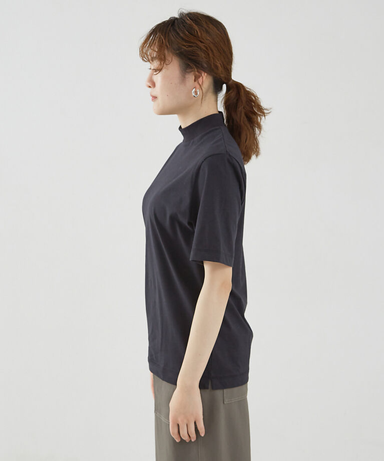 qualite「【Three dots】モックネックTシャツ」|Tシャツ・カットソー|