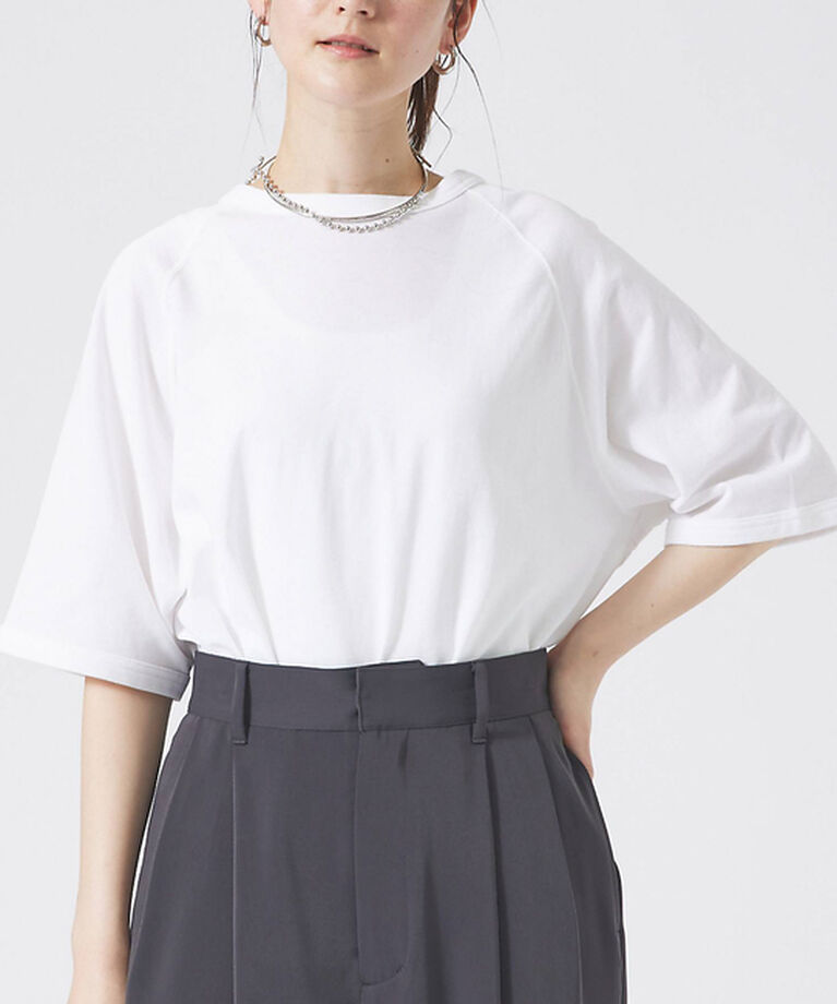 qualite「バックフリルTシャツ」|Tシャツ・カットソー|オフホワイト