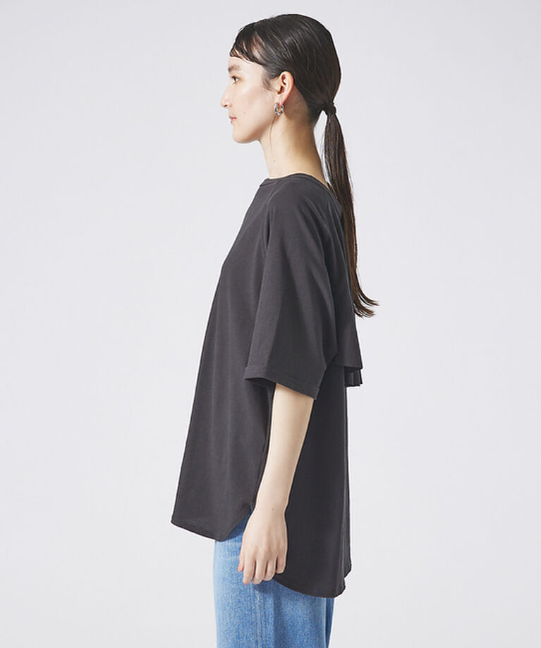 qualite「バックフリルTシャツ」|Tシャツ・カットソー|
