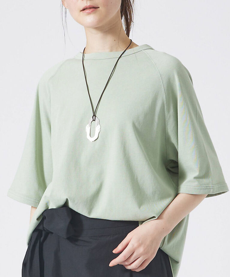 qualite「バックフリルTシャツ」|Tシャツ・カットソー|セージグリーン