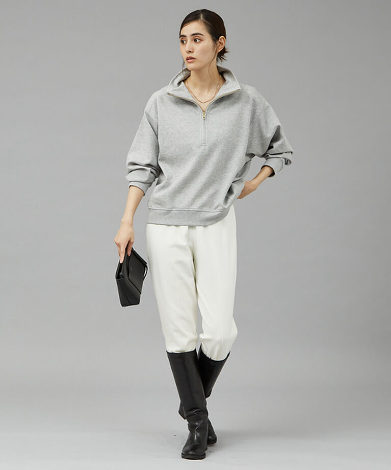qualite「【MARGAUX】ハーフジップスウェットプルオーバー」|スウェット・ジャージ|
