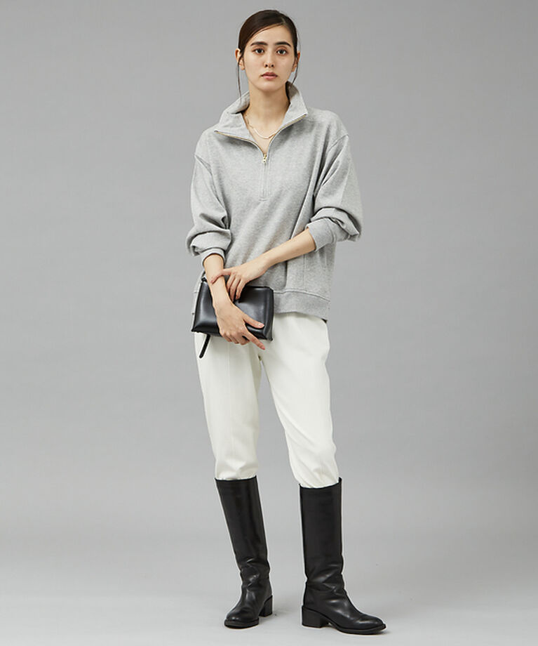 qualite「【MARGAUX】ハーフジップスウェットプルオーバー」|スウェット・ジャージ|