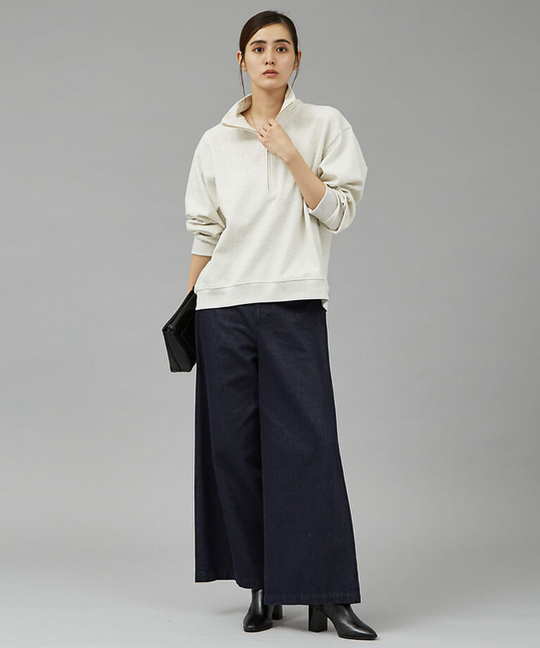 qualite「【MARGAUX】ハーフジップスウェットプルオーバー」|スウェット・ジャージ|