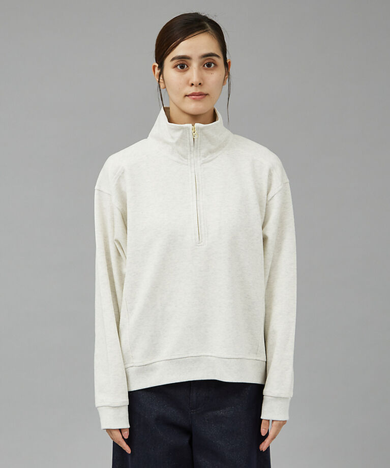 qualite「【MARGAUX】ハーフジップスウェットプルオーバー」|スウェット・ジャージ|