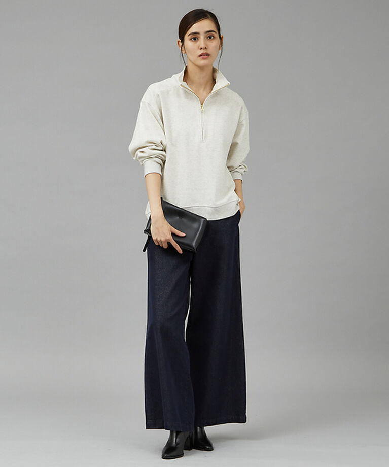 qualite「【MARGAUX】ハーフジップスウェットプルオーバー」|スウェット・ジャージ|