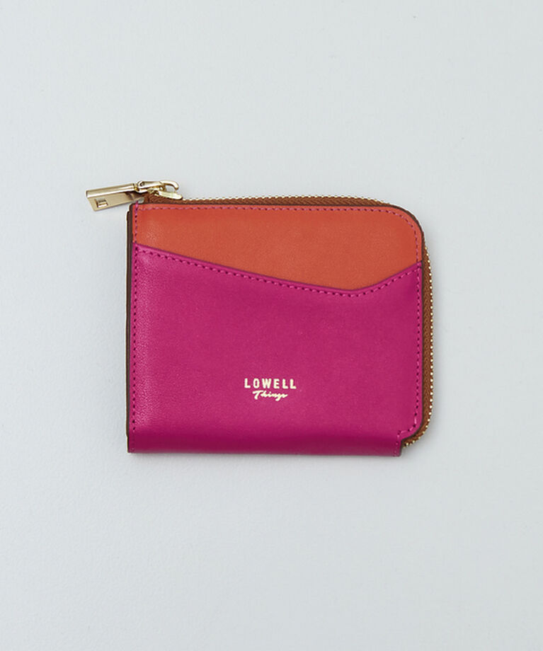 LOWELL things「Reles/L字配色ミニウォレット」|財布|ピンク