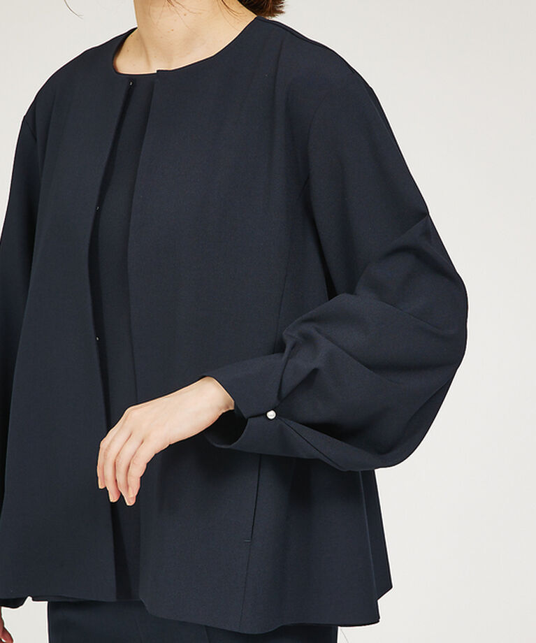 abahouse mavie「【WEB Domani掲載】【セットアップ対応/エニデイカセット】ノーカラーボレ」|ノーカラージャケット|