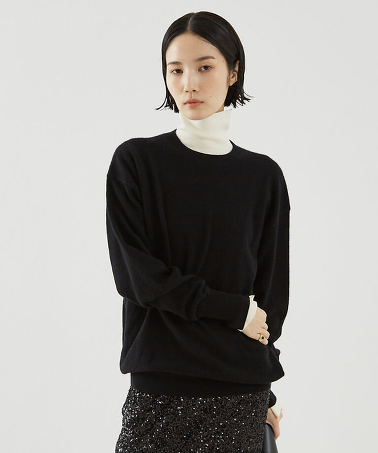 The Store by C' 「【COCUCA】ウールクルーニットプルオーバー」|ニット・セーター|ブラック