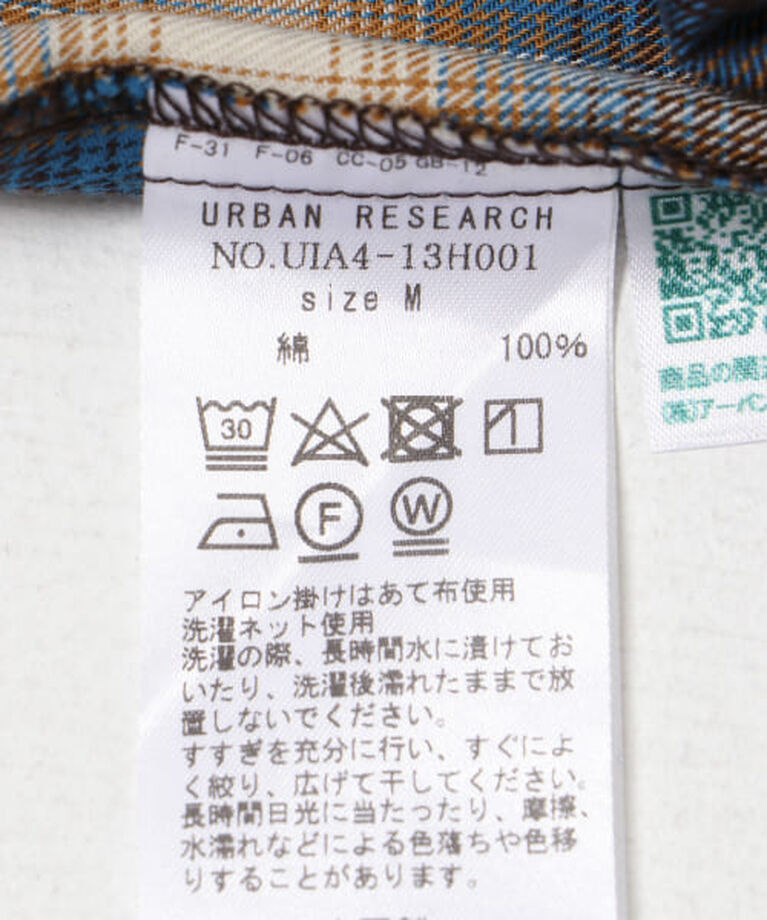 URBAN RESEARCH「UR URBAN RESEARCH iD　オンブレーチェックオープンカラーシャツ」|シャツ・ブラウス|