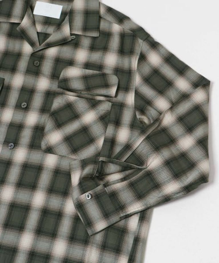URBAN RESEARCH「UR URBAN RESEARCH iD　オンブレーチェックオープンカラーシャツ」|シャツ・ブラウス|